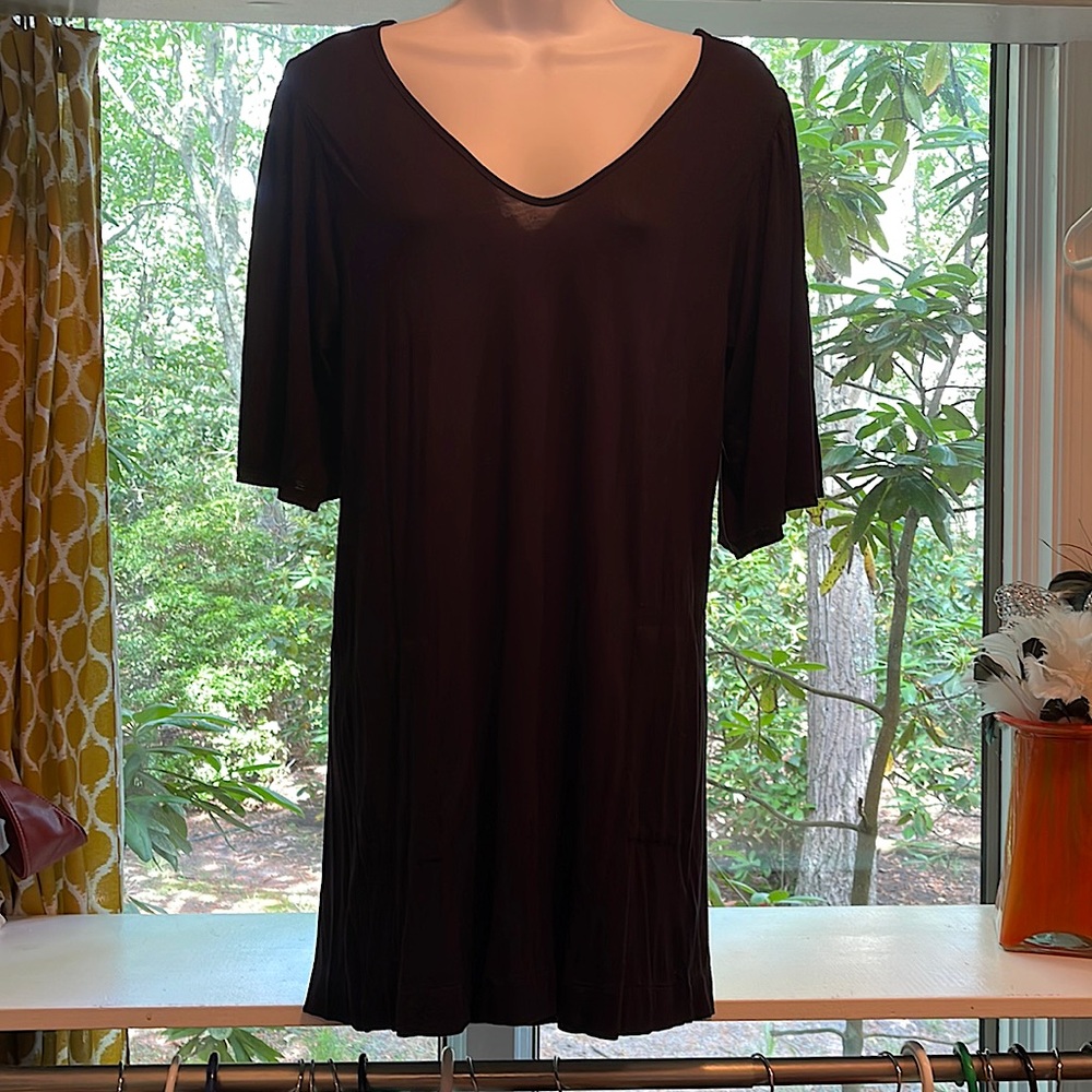 Free People long sleeve tunic, black.